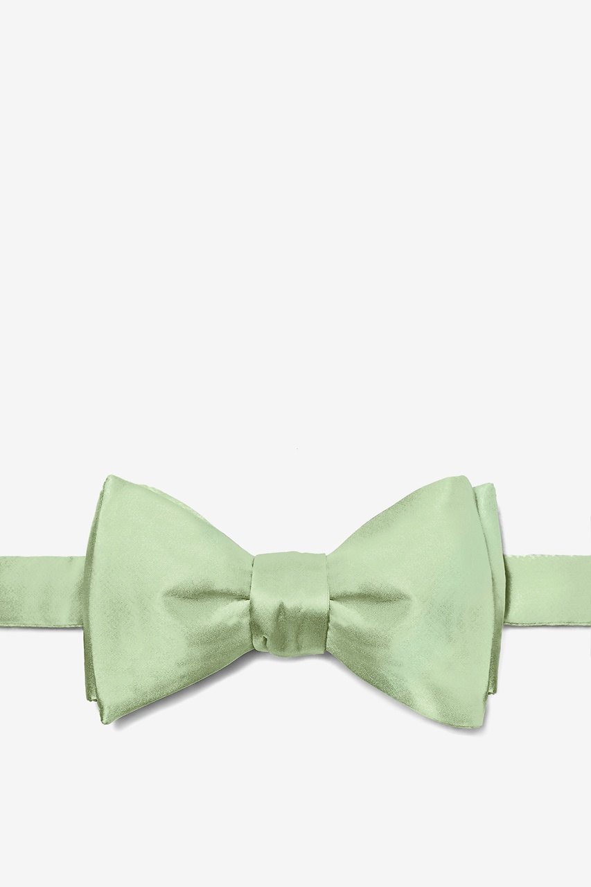 Celadon Green Self-Tie Bow Tie Photo (0)