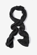 Mens Heathered Solid Charcoal Knit Scarf Photo (0)