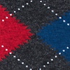Charcoal Carded Cotton Argyle Assassin Medium-Large Sock