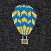 Charcoal Carded Cotton Full of Hot Air Medium-Large Sock
