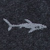 Charcoal Carded Cotton Shark Bait Medium-Large Sock