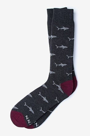_Shark Bait Charcoal Sock_