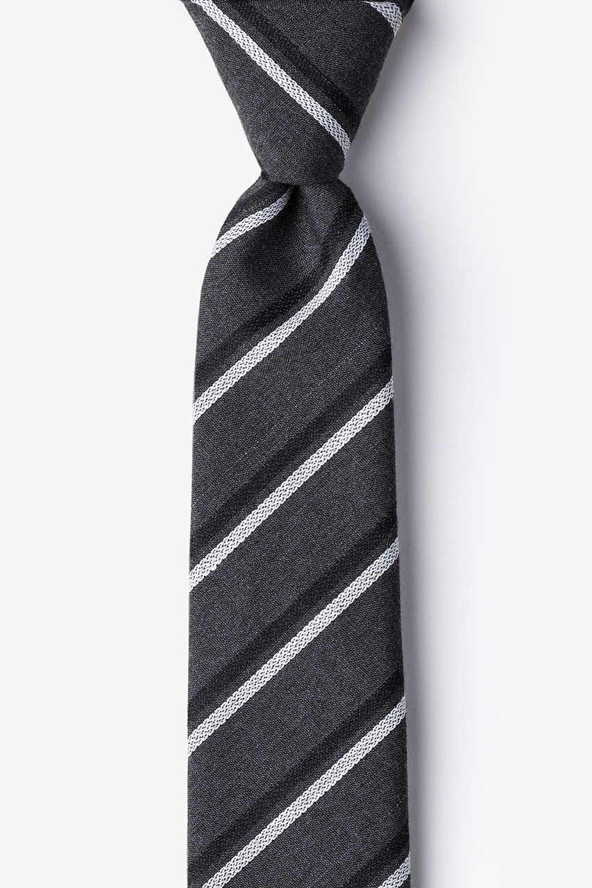 Beasley Charcoal Skinny Tie Photo (0)