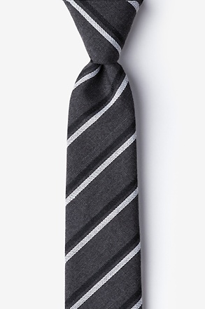 Beasley Charcoal Skinny Tie