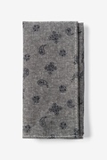 Black Hunter Paisley Charcoal Pocket Square Photo (0)