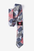 Brynn Check Charcoal Skinny Tie Photo (2)