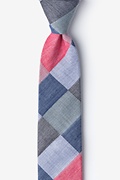 Brynn Check Charcoal Skinny Tie Photo (0)