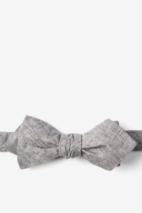 Charcoal Catalina Diamond Tip Bow Tie