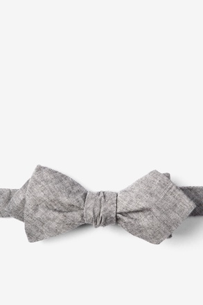 _Charcoal Catalina Diamond Tip Bow Tie_