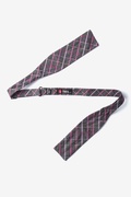 Charcoal Checkers Batwing Bow Tie Photo (1)