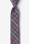 Charcoal Checkers Skinny Tie Photo (0)