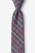 Charcoal Checkers Skinny Tie Photo (0)