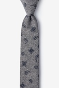 Charcoal Hunter Paisley Skinny Tie Photo (0)