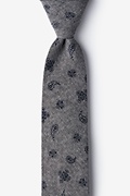 Charcoal Hunter Paisley Skinny Tie Photo (0)