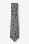 Charcoal Hunter Paisley Skinny Tie Photo (1)