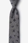 Charcoal Hunter Paisley Skinny Tie Photo (0)