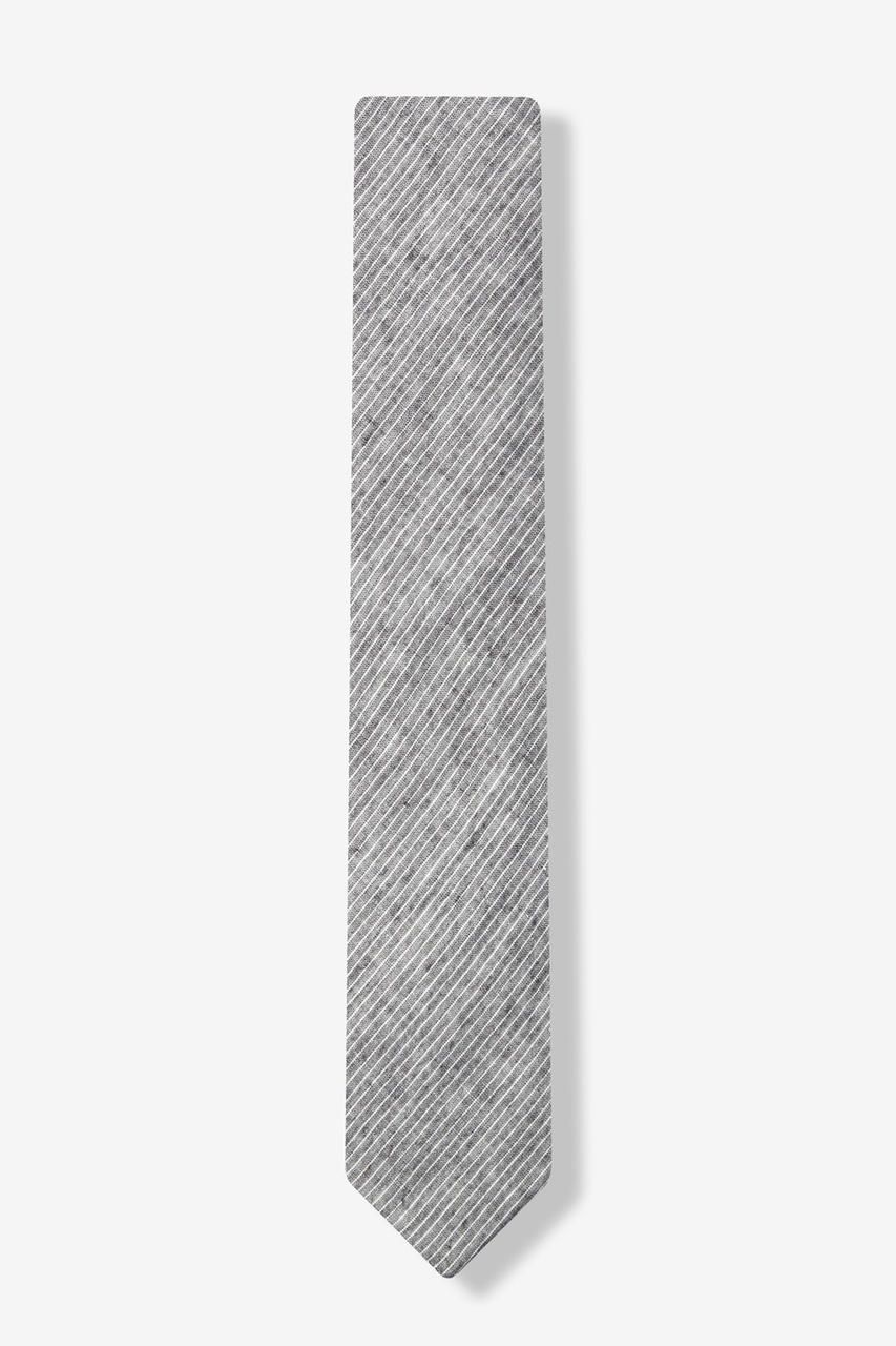 Charcoal Cotton Newport Skinny Tie | Ties.com