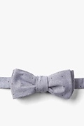 Charcoal Warner Cotton Polka Dots Batwing Bow Tie Photo (0)