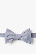 Charcoal Warner Cotton Polka Dots Self-Tie Bow Tie Photo (0)