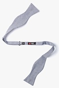 Charcoal Warner Cotton Polka Dots Self-Tie Bow Tie Photo (1)