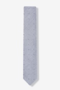 Charcoal Warner Cotton Polka Dots Skinny Tie Photo (1)