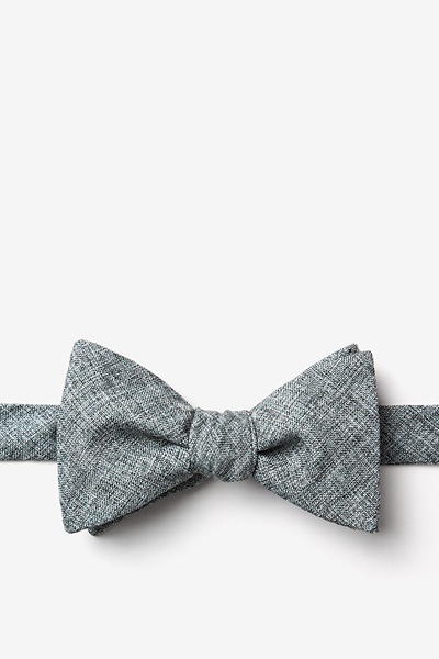 Charcoal Cotton Galveston Self-Tie Bow Tie