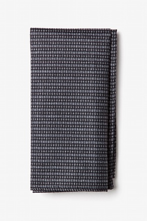 _Gilbert Charcoal Pocket Square_