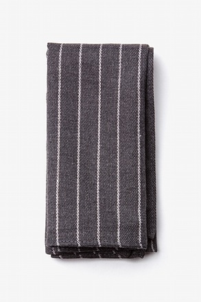 Glenn Heights Charcoal Pocket Square