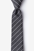 Glenn Heights Charcoal Skinny Tie Photo (0)