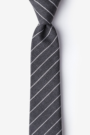 Glenn Heights Charcoal Skinny Tie