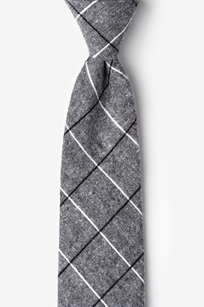 _Phoenix Charcoal Extra Long Tie_