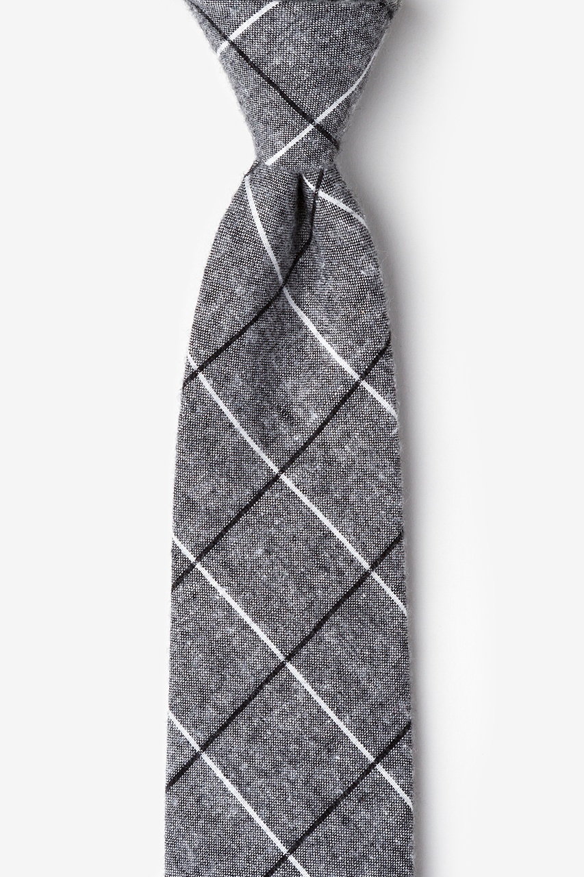 Charcoal Cotton Phoenix Tie