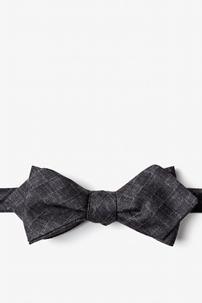 Prescott Charcoal Diamond Tip Bow Tie