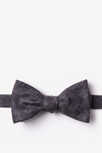 Charcoal Cotton Prescott Self-Tie Bow Tie