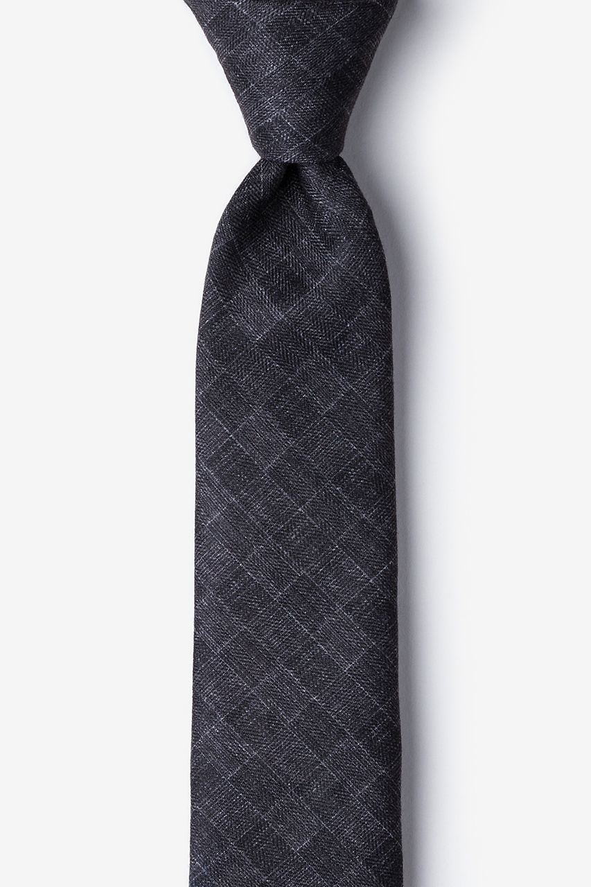 Prescott Charcoal Skinny Tie Photo (0)