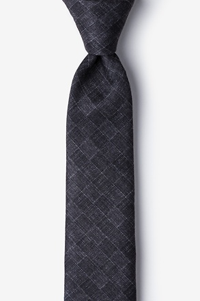 _Prescott Charcoal Skinny Tie_