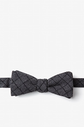 San Luis Charcoal Skinny Bow Tie