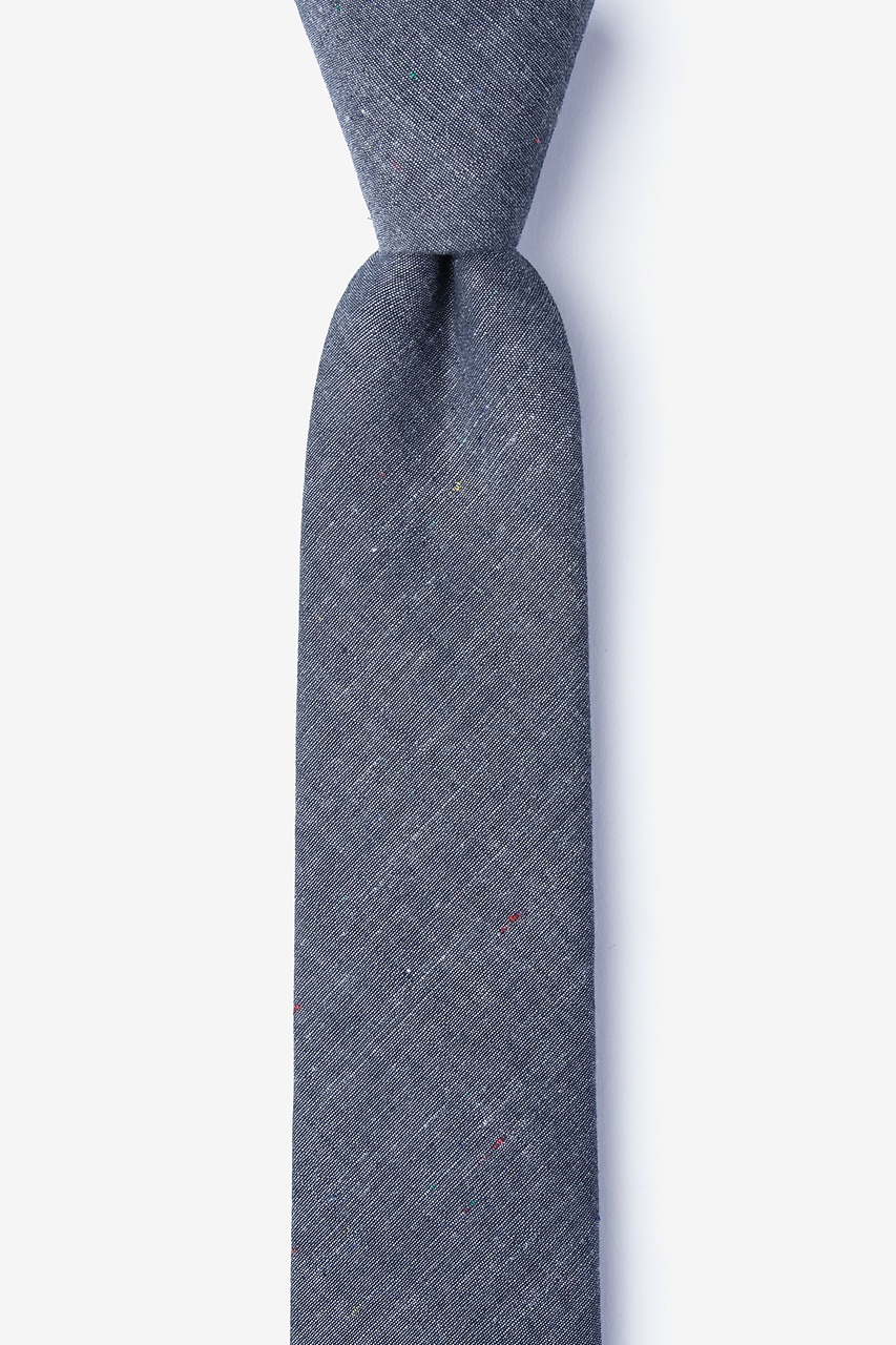 Teague Charcoal Skinny Tie Photo (0)