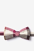 Thatcher Check Charcoal Pre-Tied Bow Tie Photo (0)