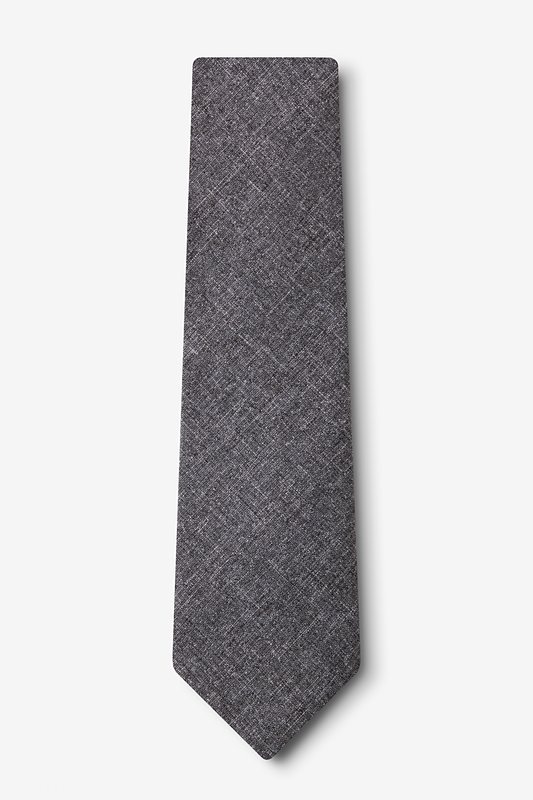 Charcoal Cotton Tioga Extra Long Tie | Ties.com