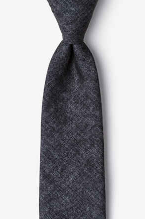 _Yuma Charcoal Extra Long Tie_