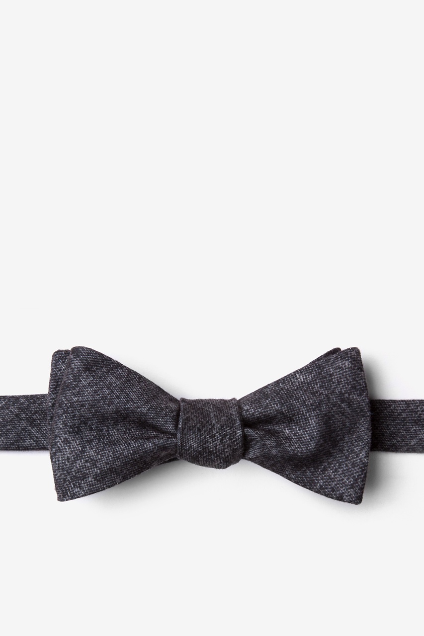 Charcoal Cotton Yuma Skinny Bow Tie | Ties.com