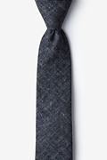 Yuma Charcoal Skinny Tie Photo (0)