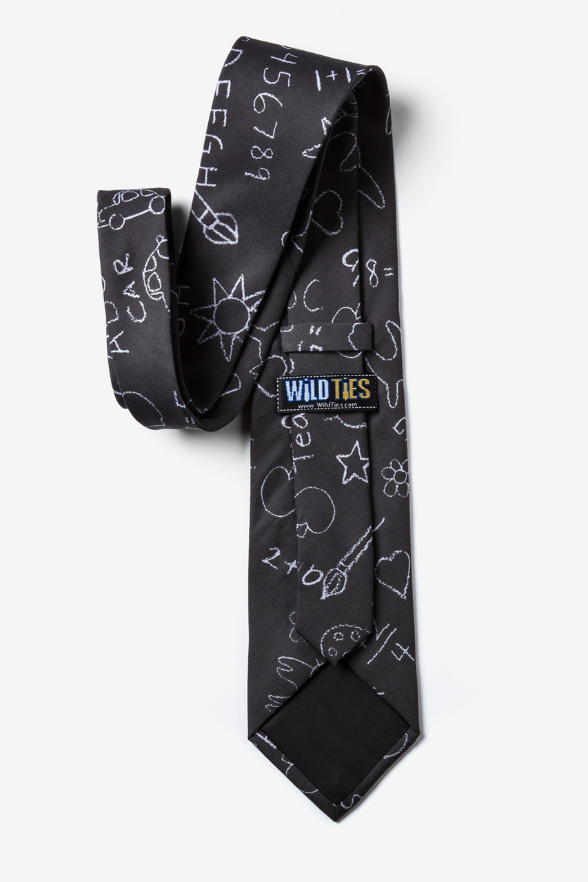 Teacher's Chalkboard Charcoal Tie Photo (1)
