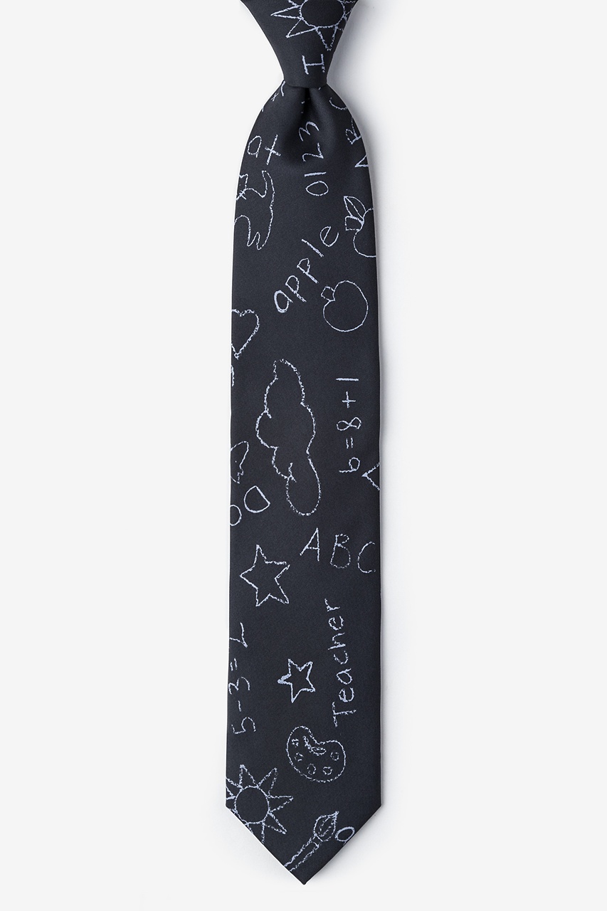 Teacher's Chalkboard Charcoal Tie Photo (0)