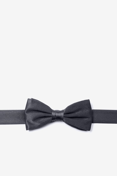Charcoal Silk Charcoal Bow Tie For Boys