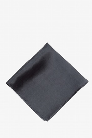 _Charcoal Pocket Square_