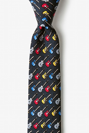 _Guitar God Charcoal Skinny Tie_