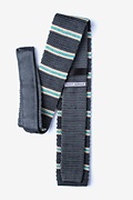 Maltese Stripe Charcoal Knit Tie Photo (1)