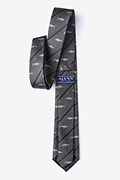 Shark Infested Waters Charcoal Skinny Tie Photo (1)